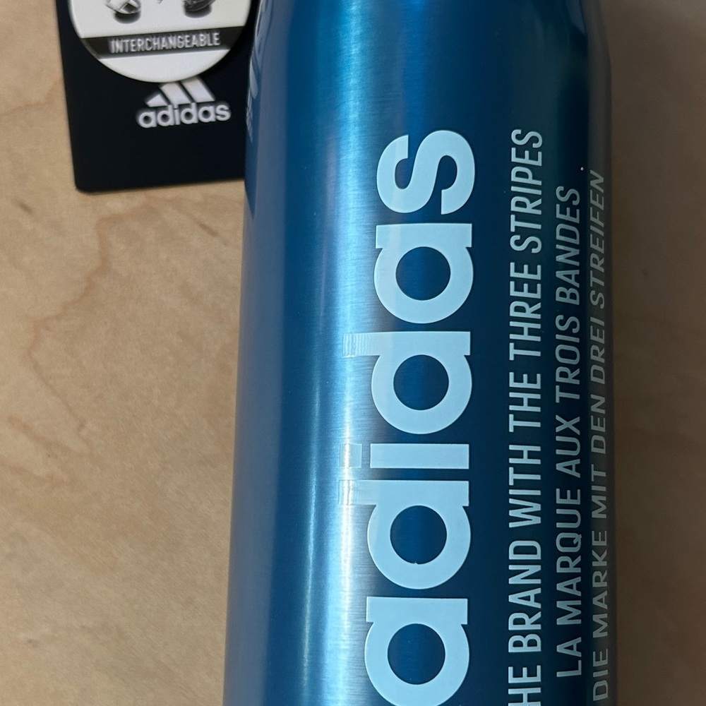 Adidas Metallic Blue Sports Bottle